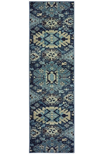 Linden 4302A Navy/ Blue Rug - Baconco