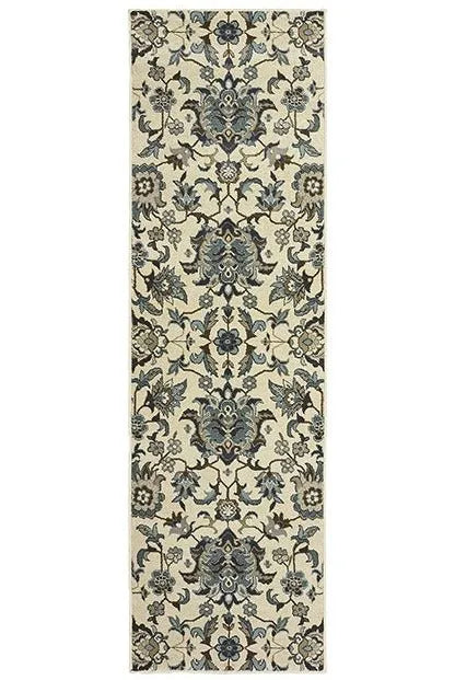 Linden 7811A Ivory/ Blue Rug - Baconco