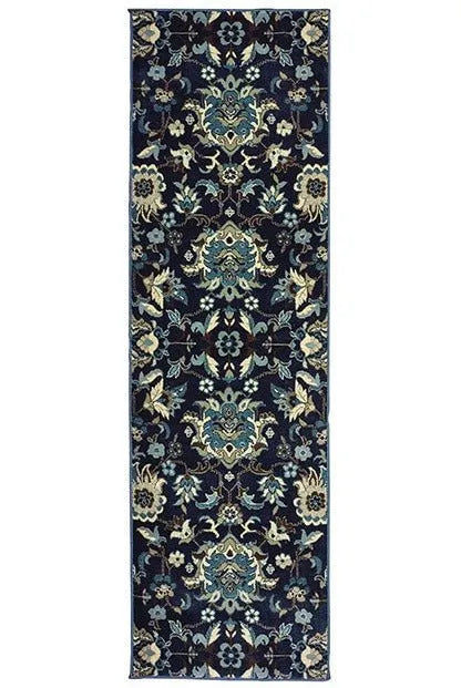 Linden 7811B Navy/ Blue Rug - Baconco