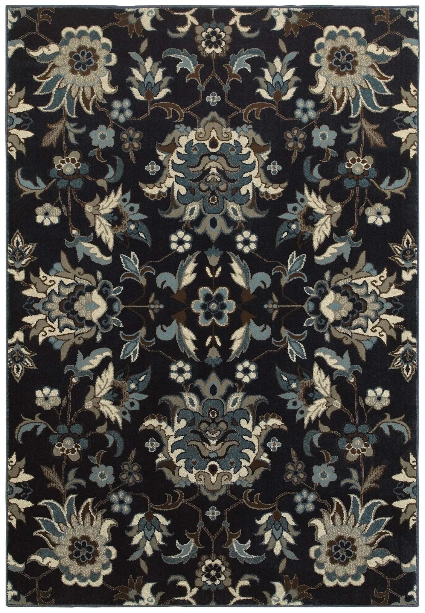 Linden 7811B Navy/ Blue Rug - Baconco