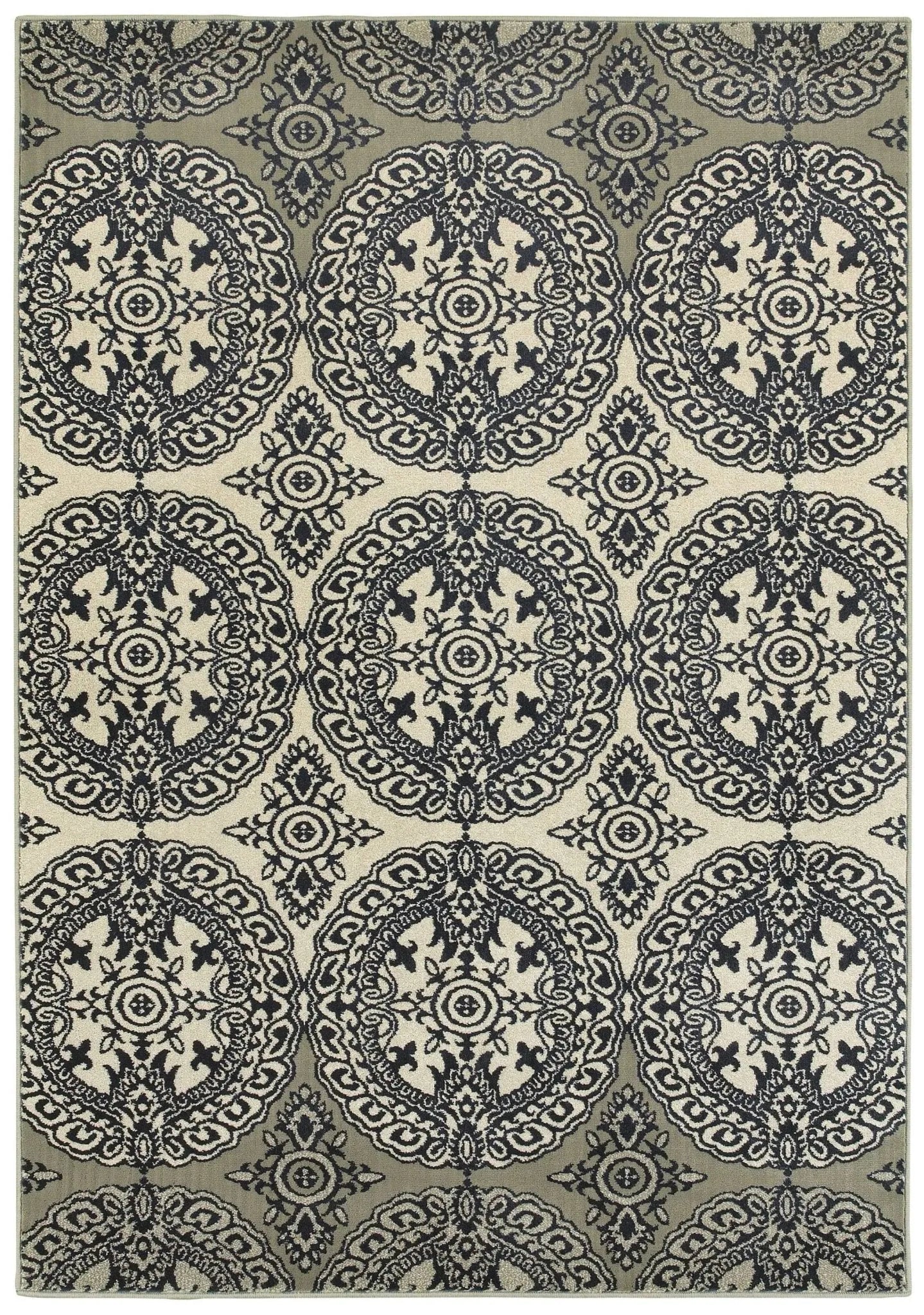 Linden 7818A Navy/ Ivory Rug - Baconco