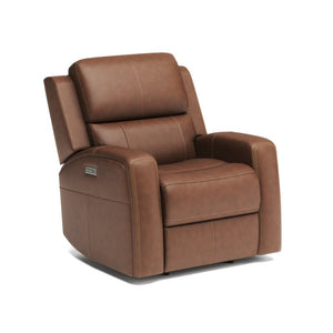 Linden Power Recliner with Power Headrest and Lumbar - Baconco