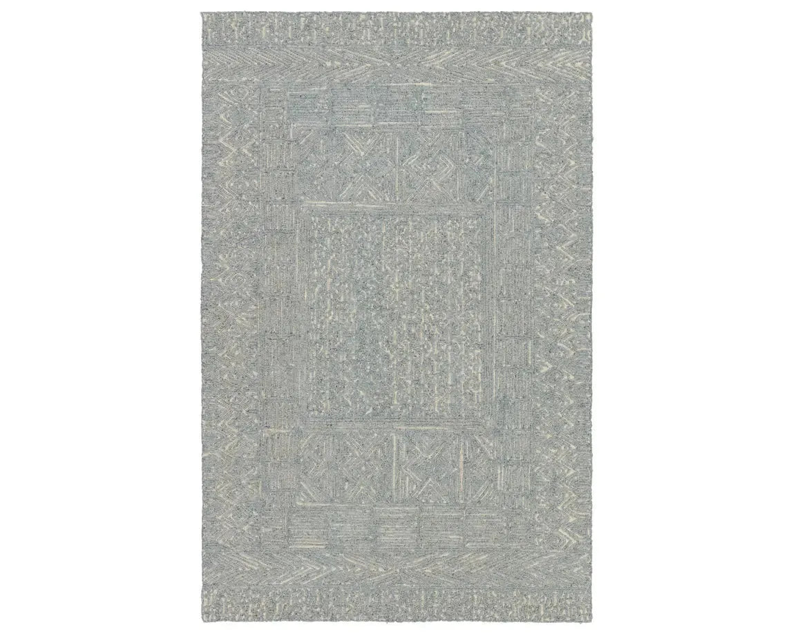 Lineage LNE02 Blue/Cream Rug - Baconco