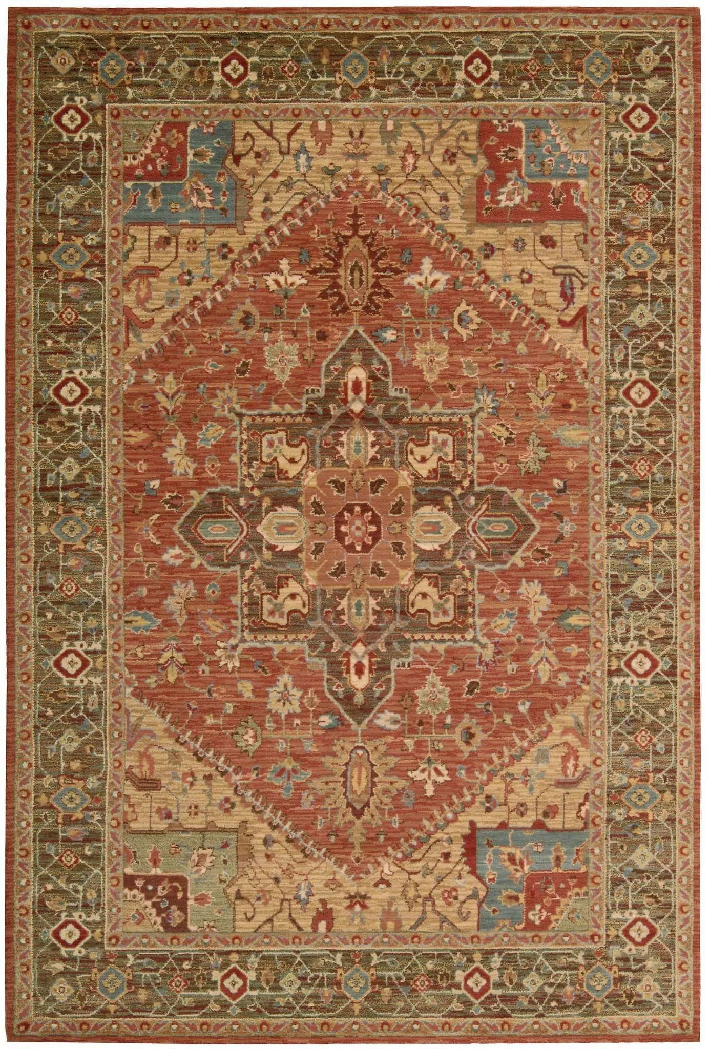 Living Treasures LI01 Rust Rug - Baconco