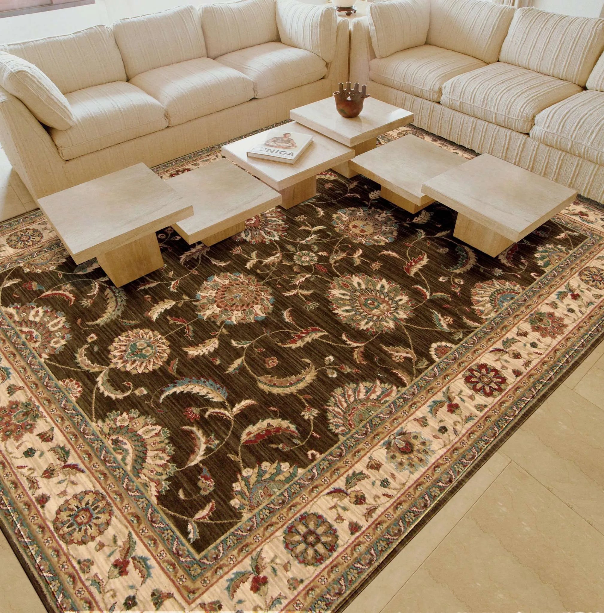 Living Treasures LI04 Brown Rug - Baconco