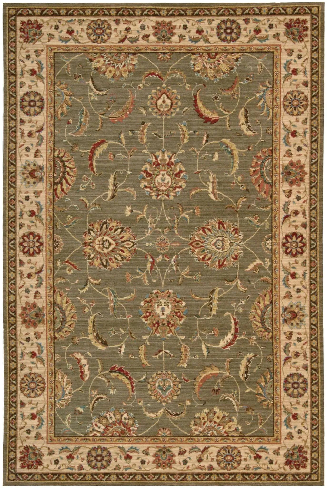 Living Treasures LI04 Green Rug - Baconco