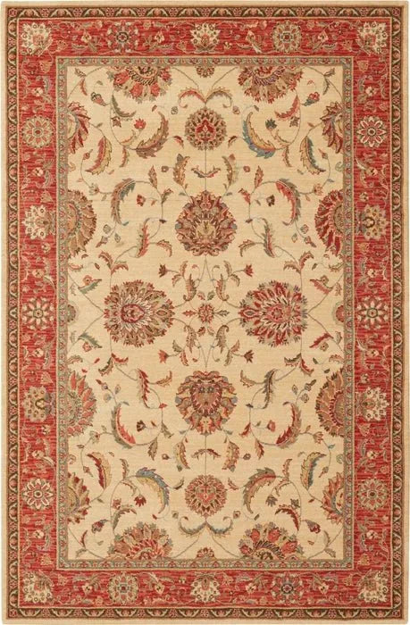 Living Treasures LI04 Ivory/Red Rug - Baconco