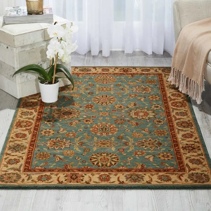 Living Treasures LI05 Aqua Rug - Baconco