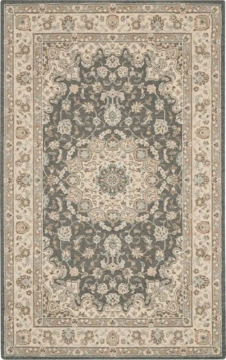 Living Treasures LI15 Grey/Ivory Rug - Baconco