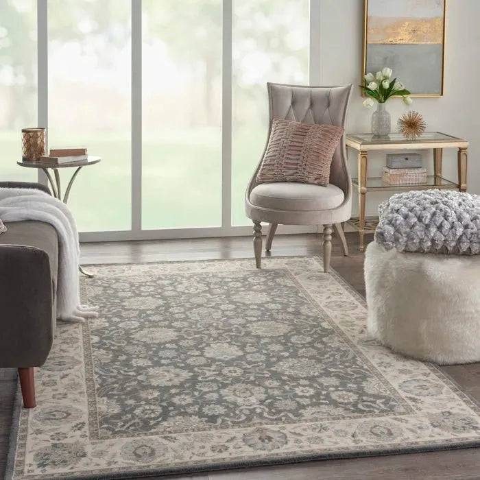 Living Treasures LI16 Grey/Ivory Rug - Baconco