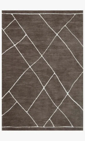 Logan LOG-01 Mocha/White Rug - Baconco