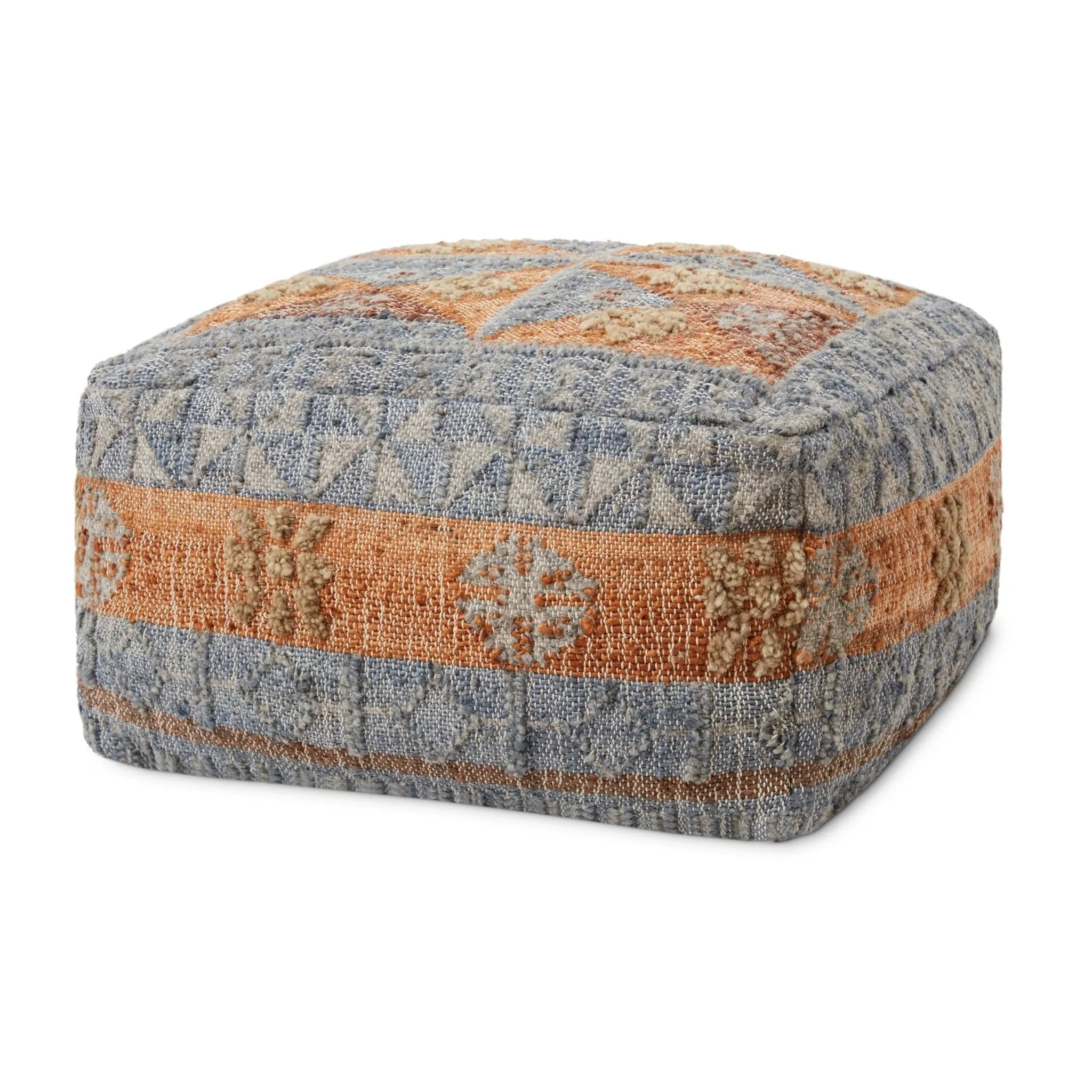 Loloi Lpf0018 Blue/Multi Pouf - Baconco