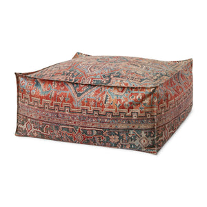 Loloi Lpf0026 Rust/Multi Pouf - Baconco