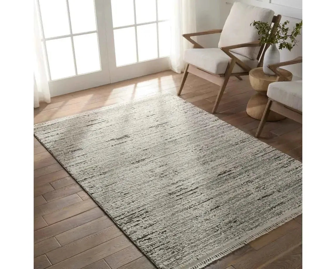 Lore LRE04 Grey/Cream Rug - Baconco