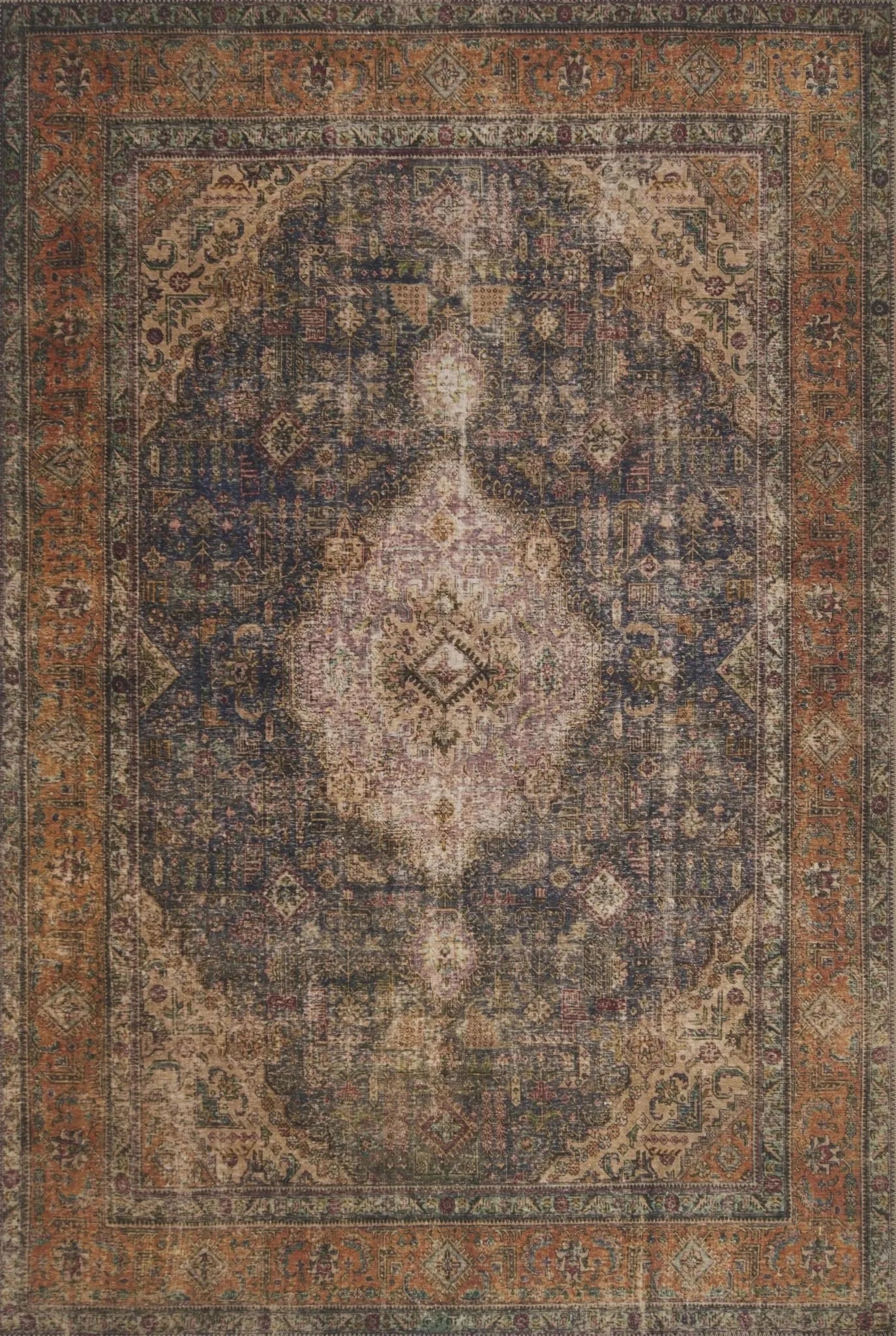 Loren LQ 02 Plum / Multi Rug - Baconco