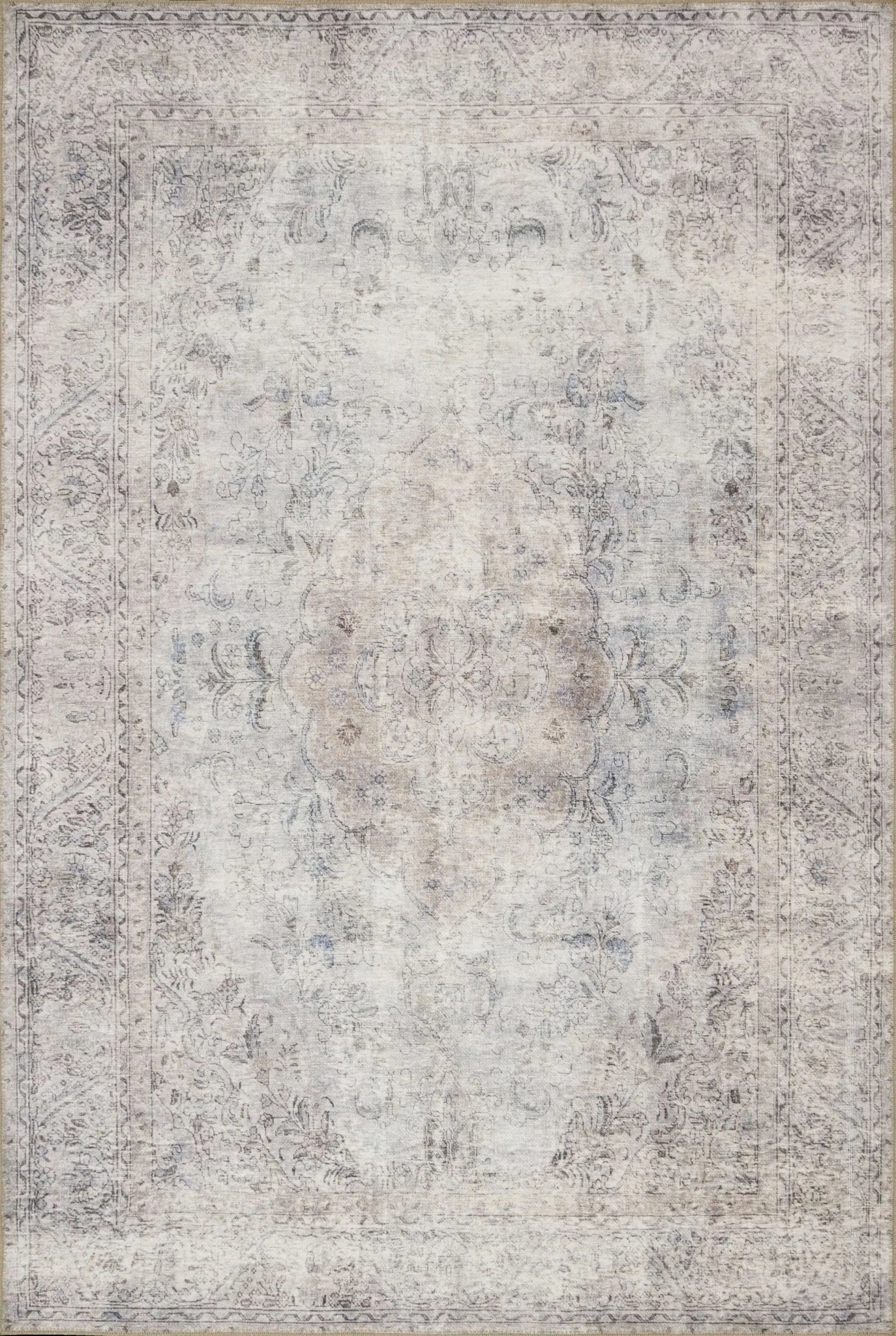 Loren LQ 04 Silver / Slate Rug - Baconco