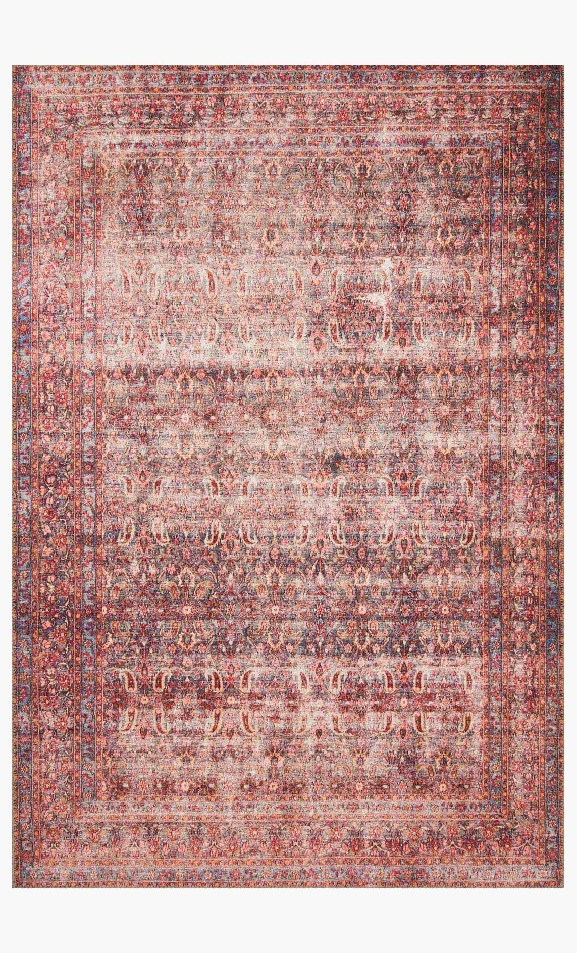 Loren LQ 05 Eggplant / Crimson Rug - Baconco