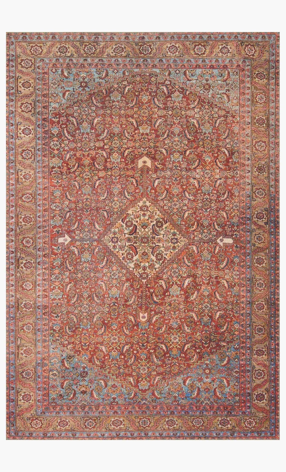 Loren LQ 06 Red / Multi Rug - Baconco