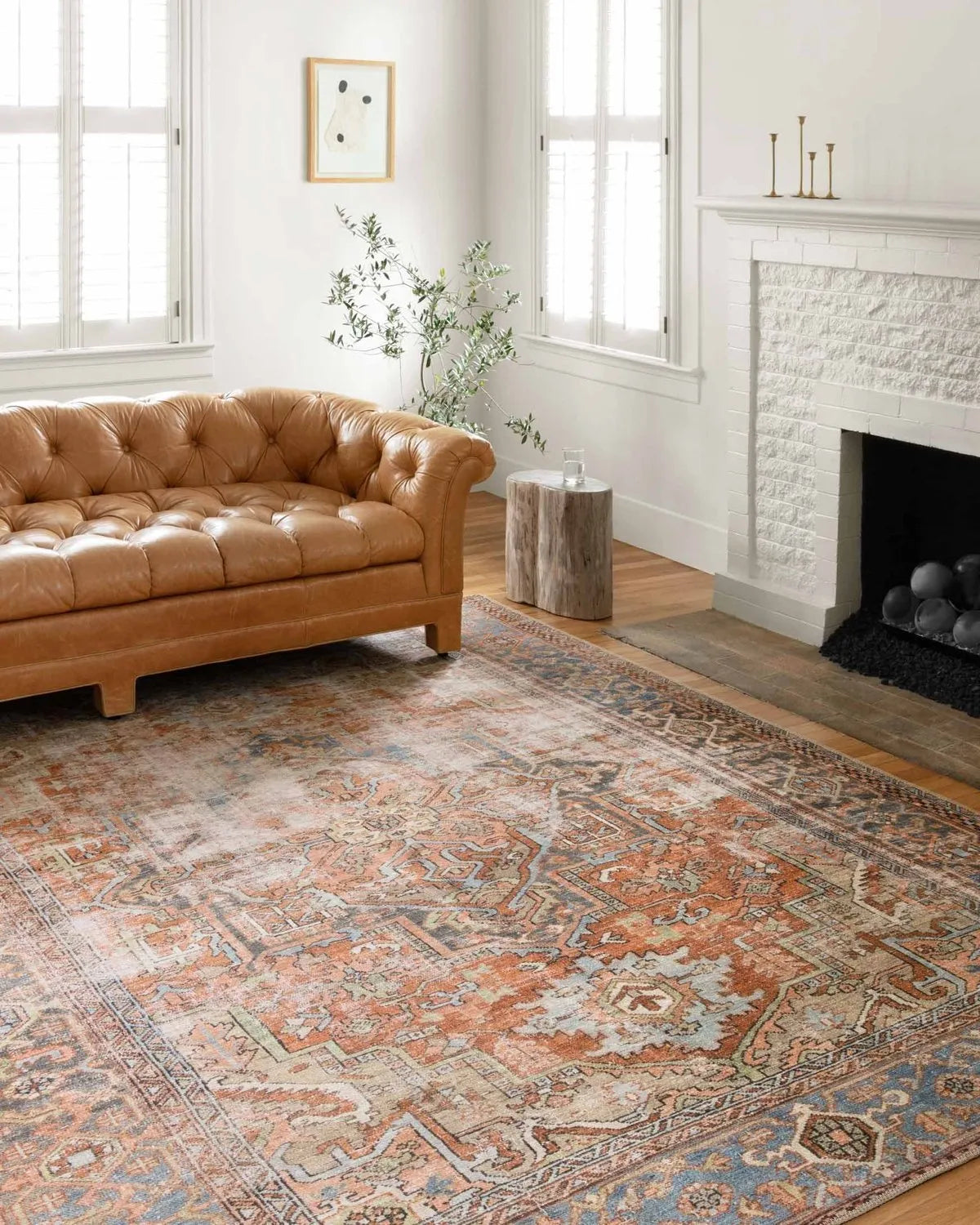 Loren LQ 15 Terracotta / Sky Rug - Baconco