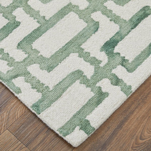 Lorrain 6108919F Ivory/Green Rug - Baconco