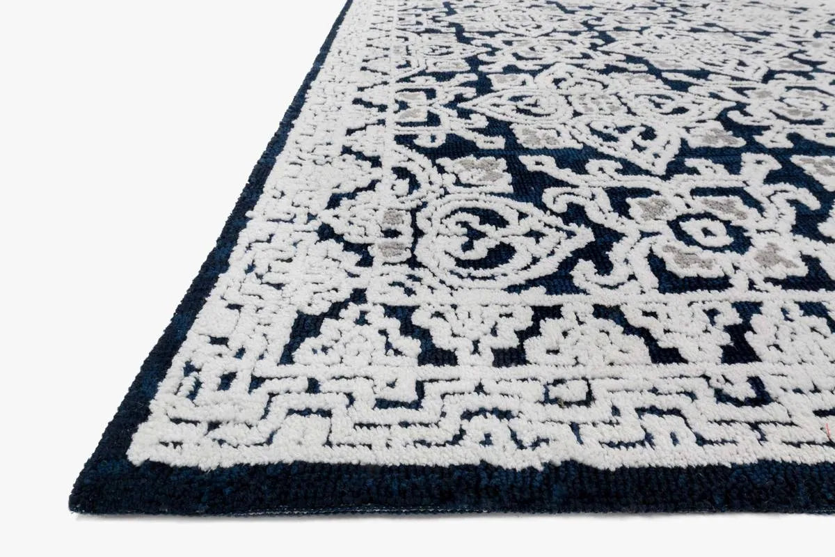 Lotus by Magnolia Home LB-05 Midnight/Silver Rug - Baconco