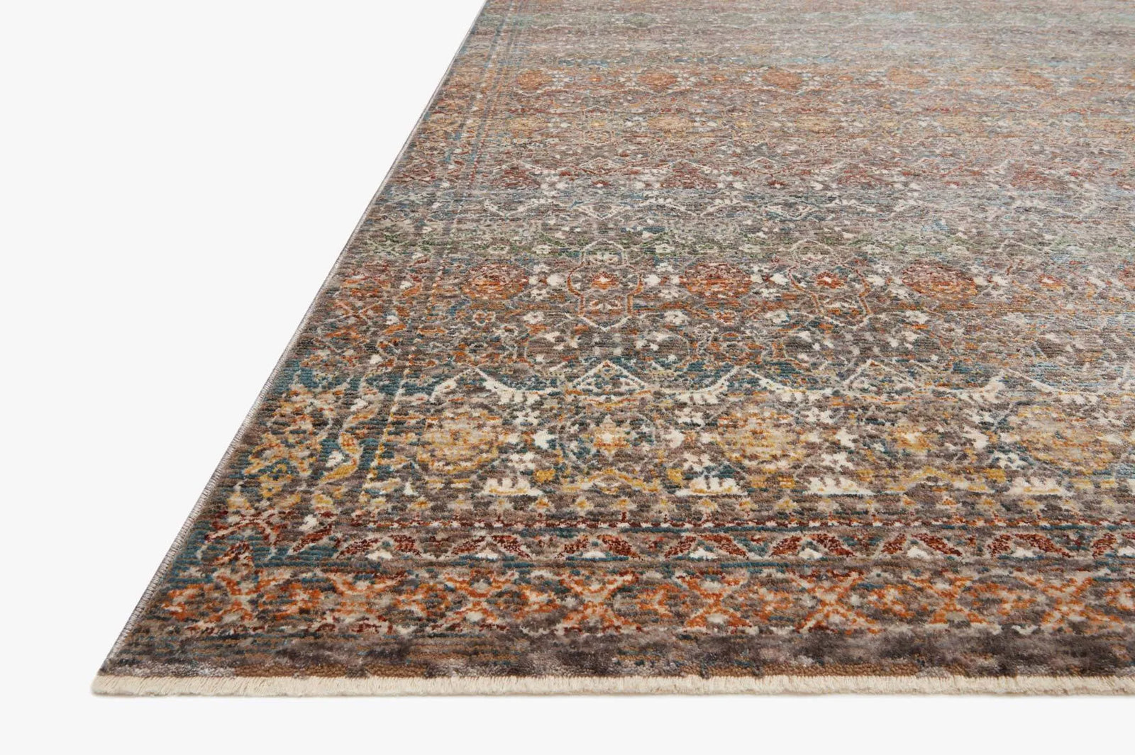 Lourdes Lou-03 Stone/Multi Rug - Baconco