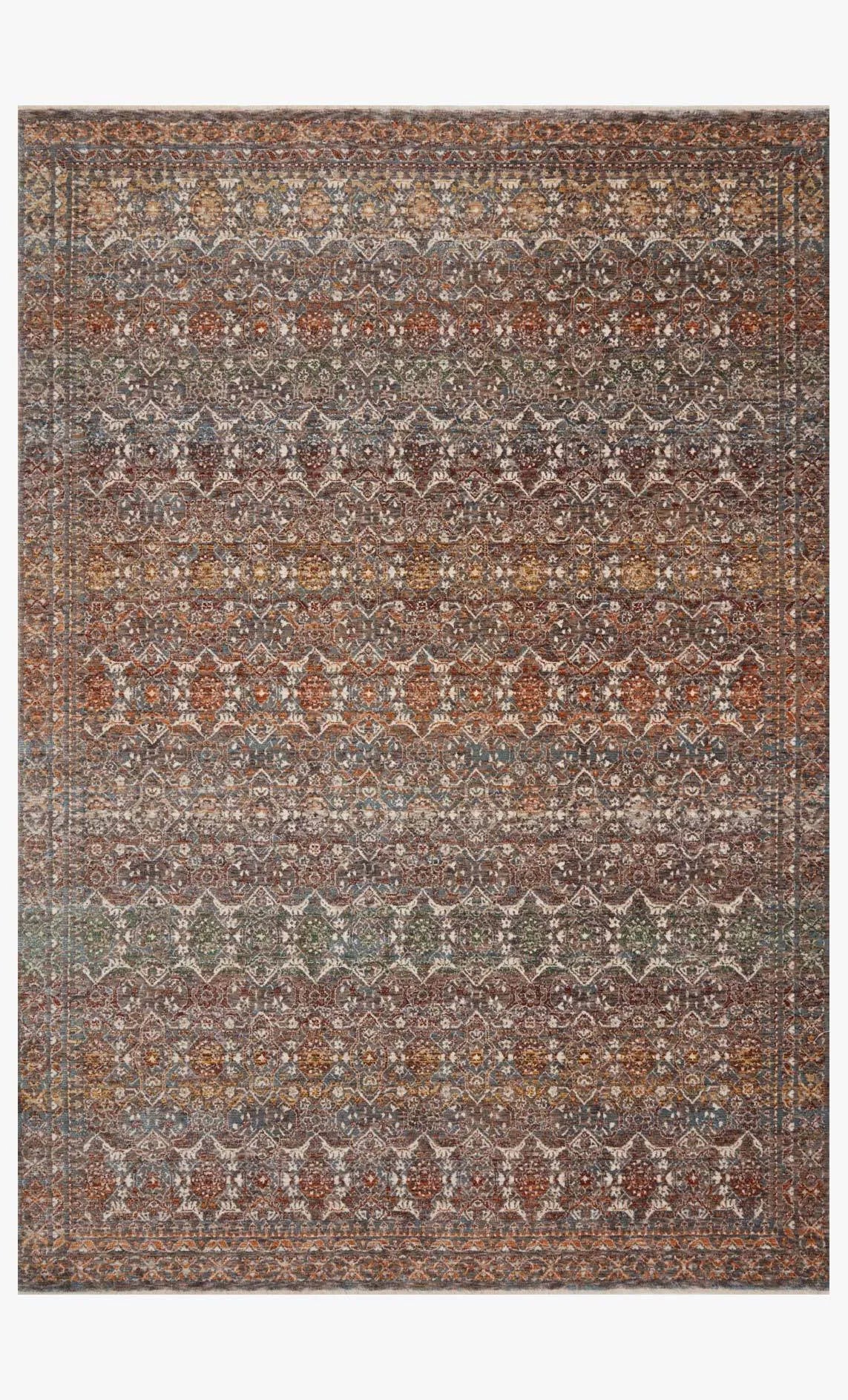 Lourdes Lou-03 Stone/Multi Rug - Baconco