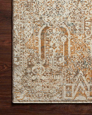 Lourdes Lou-05 Ivory/Orange Rug - Baconco