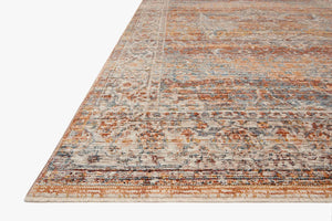 Lourdes Lou-07 Tangerine/Ocean Rug - Baconco