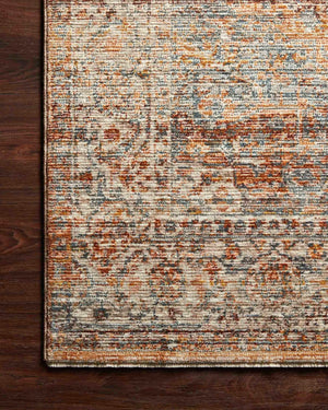 Lourdes Lou-07 Tangerine/Ocean Rug - Baconco