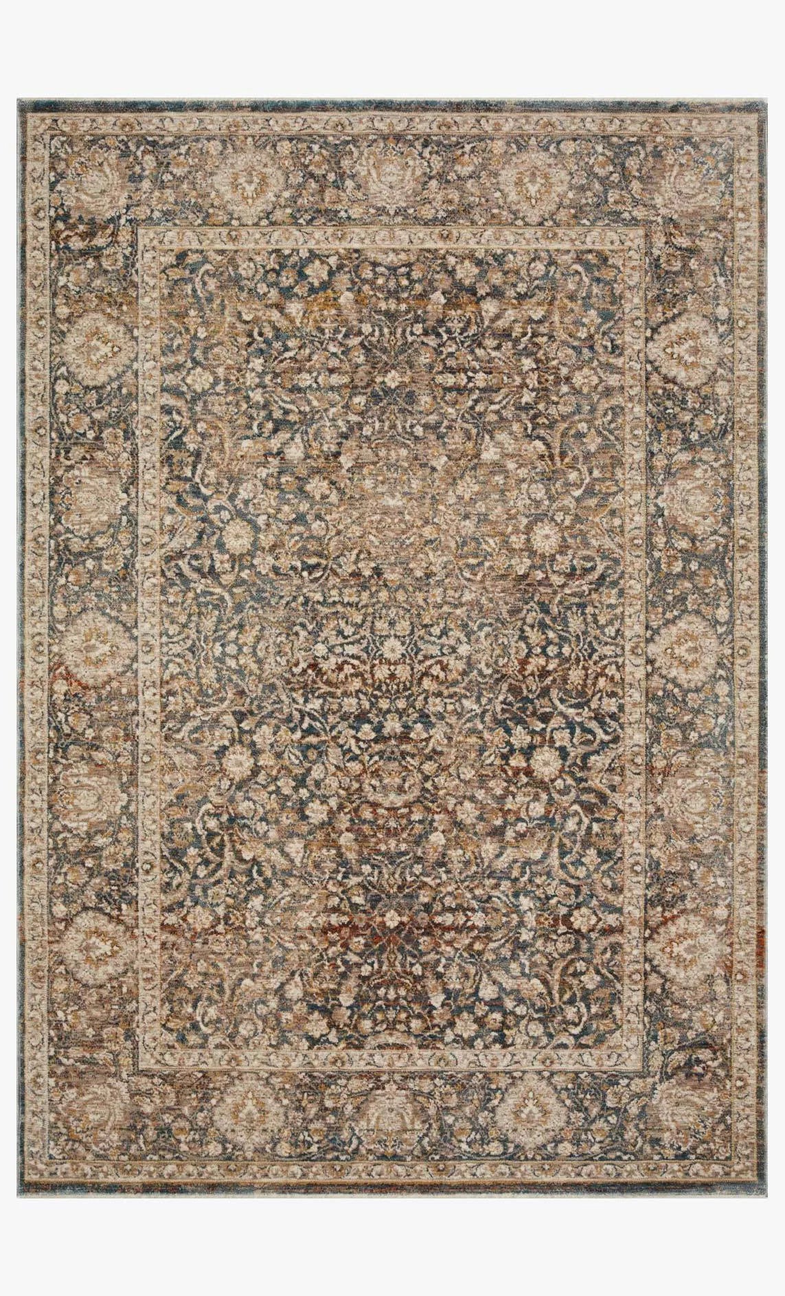 Lourdes Lou-08 Charcoal/Ivory Rug - Baconco