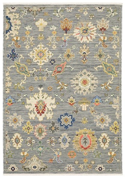 Lucca 5507E Grey/Multi Rug - Baconco