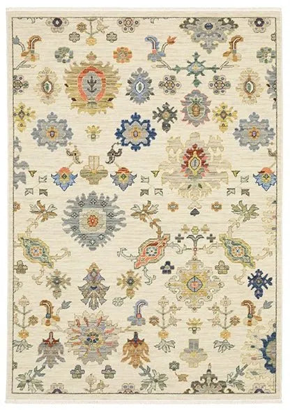 Lucca 5507W Ivory/Multi Rug - Baconco