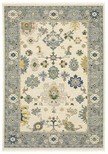 Lucca 846H Ivory/Grey Rug - Baconco