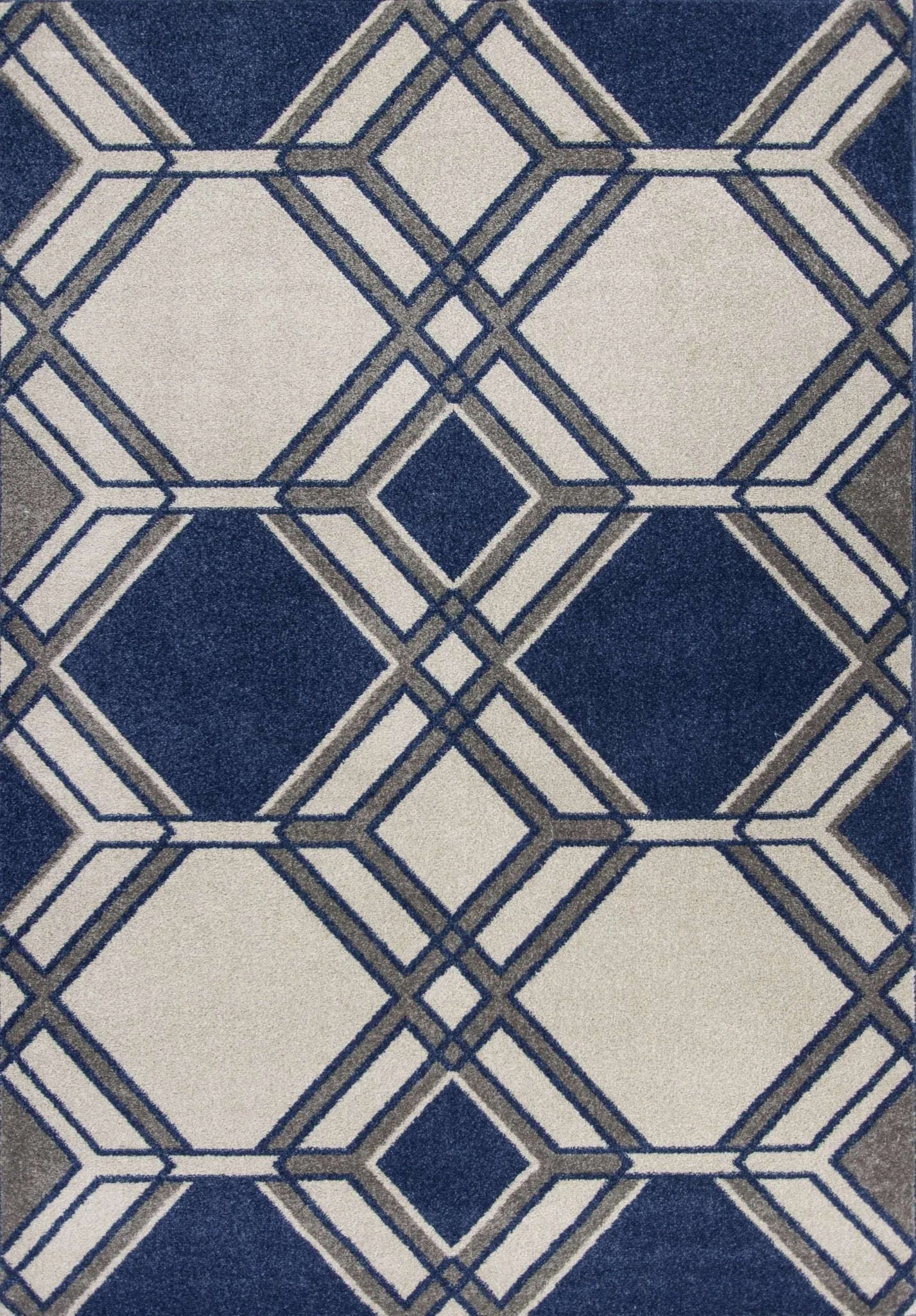 Lucia 2768 Grant Ivory/Denim Rug - Baconco