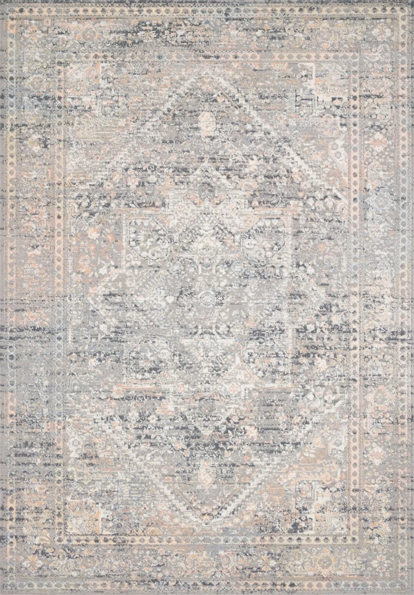 Lucia LUC-01 Grey/Sunset Rug - Baconco