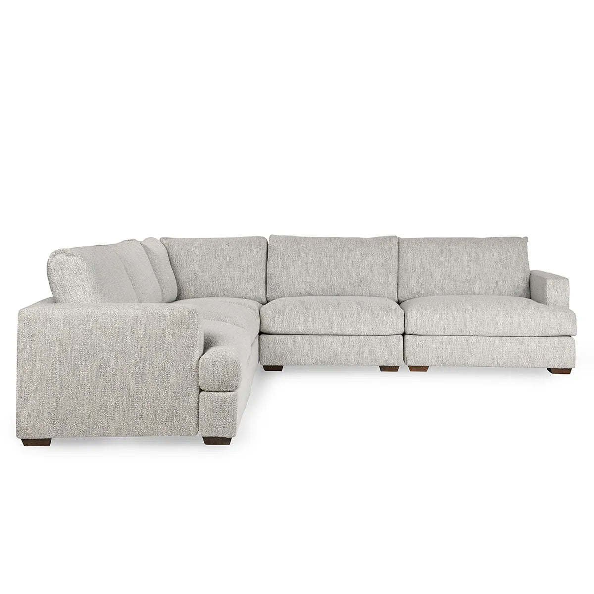 Ludwig Upholstered 5pc Sectional Ivory - Baconco