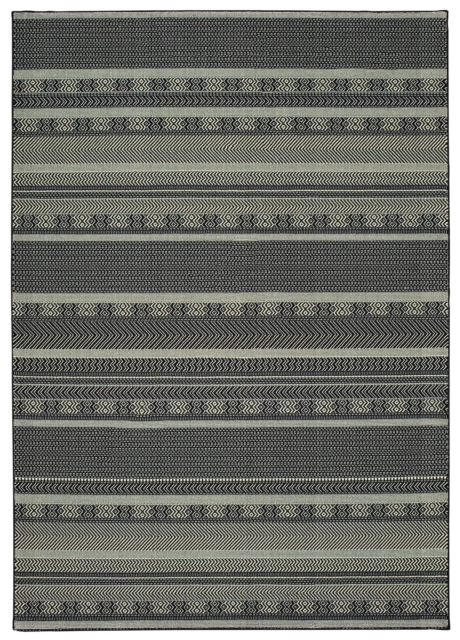 Luna 1802K Black/ Ivory Rug - Baconco