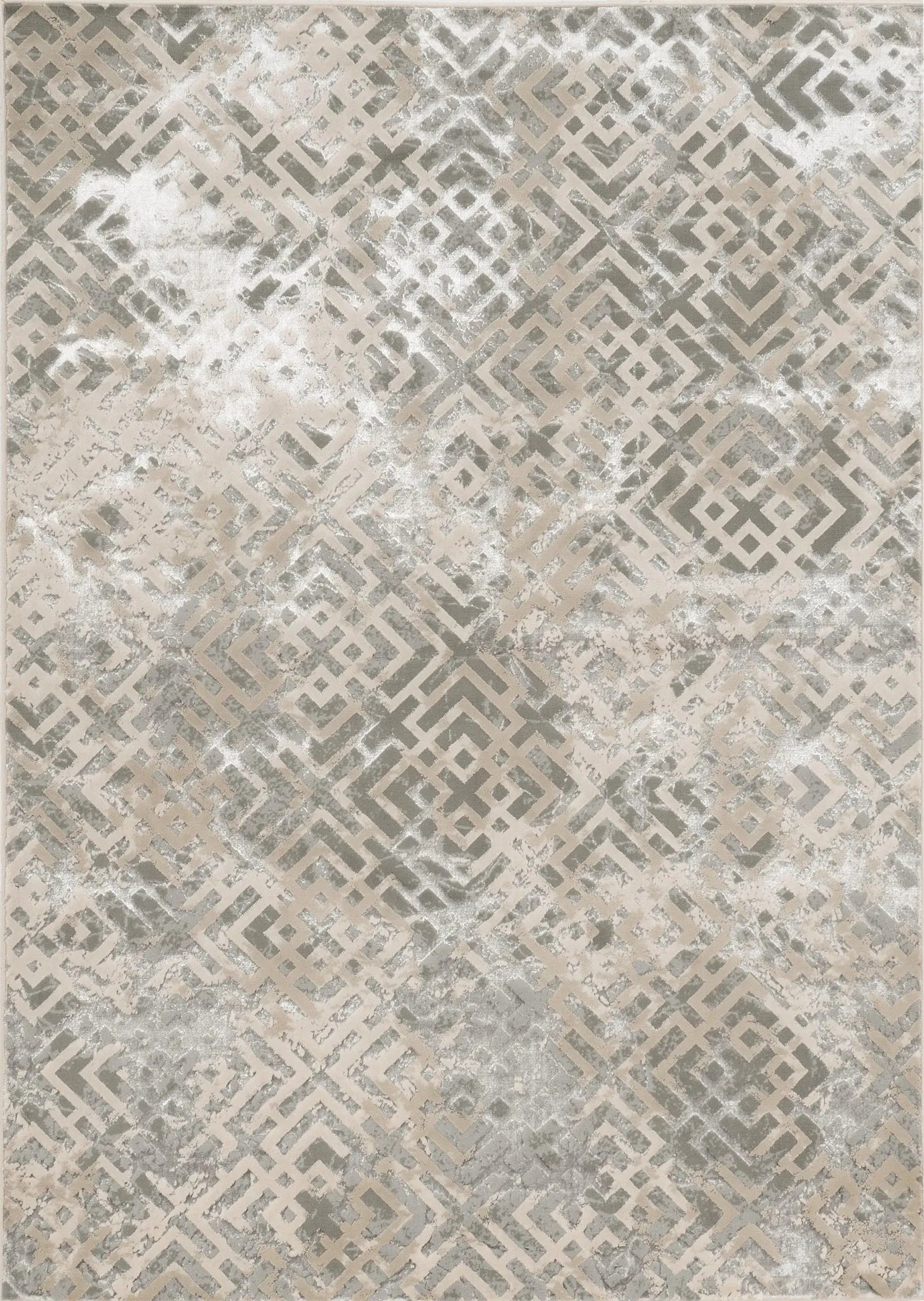 Luna 7124 Dimensions Sand Silver Rug - Baconco