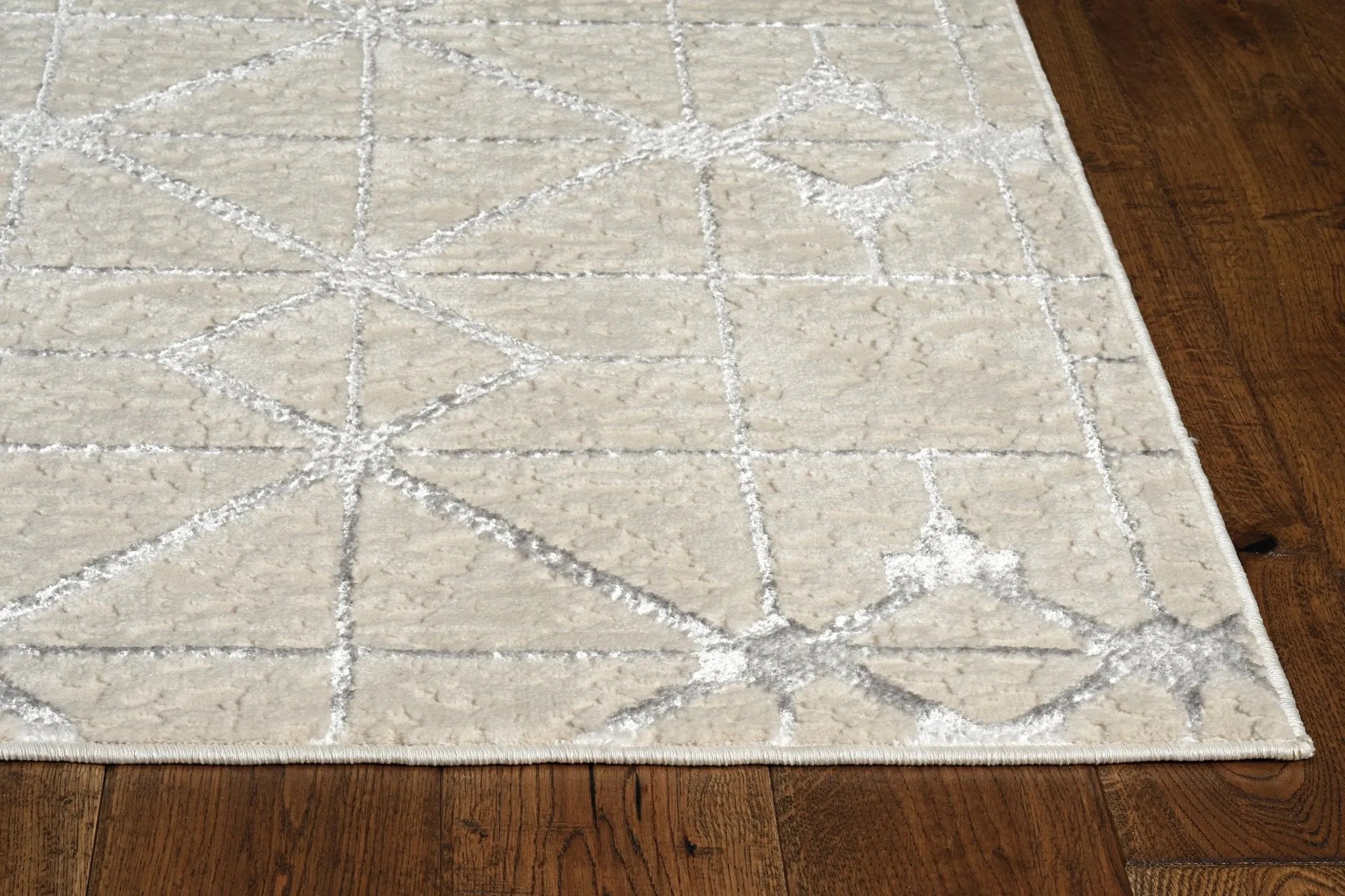 Luna 7128 Elements Ivory/Silver Rug - Baconco