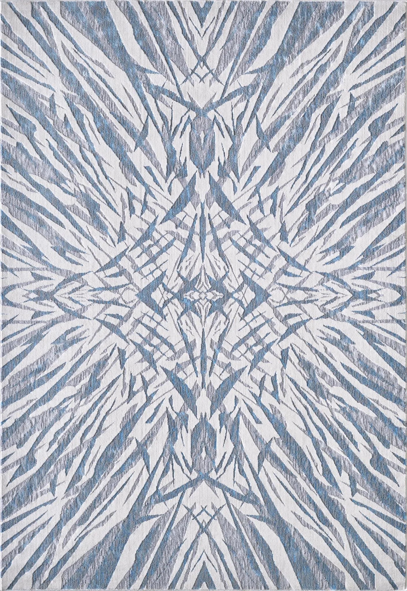 Luna 7144 Ivory/Blue Illusions Rug - Baconco