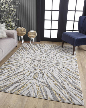 Luna 7146 Ivory/Gold Illusions Rug - Baconco