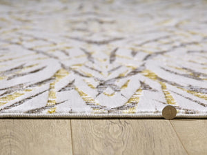 Luna 7146 Ivory/Gold Illusions Rug - Baconco