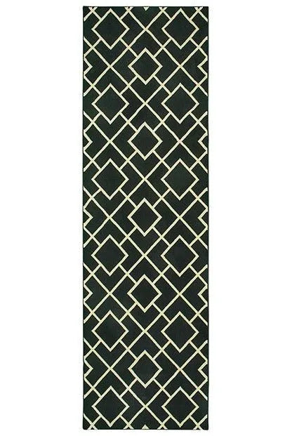 Luna 8123B Black/ Ivory Rug - Baconco