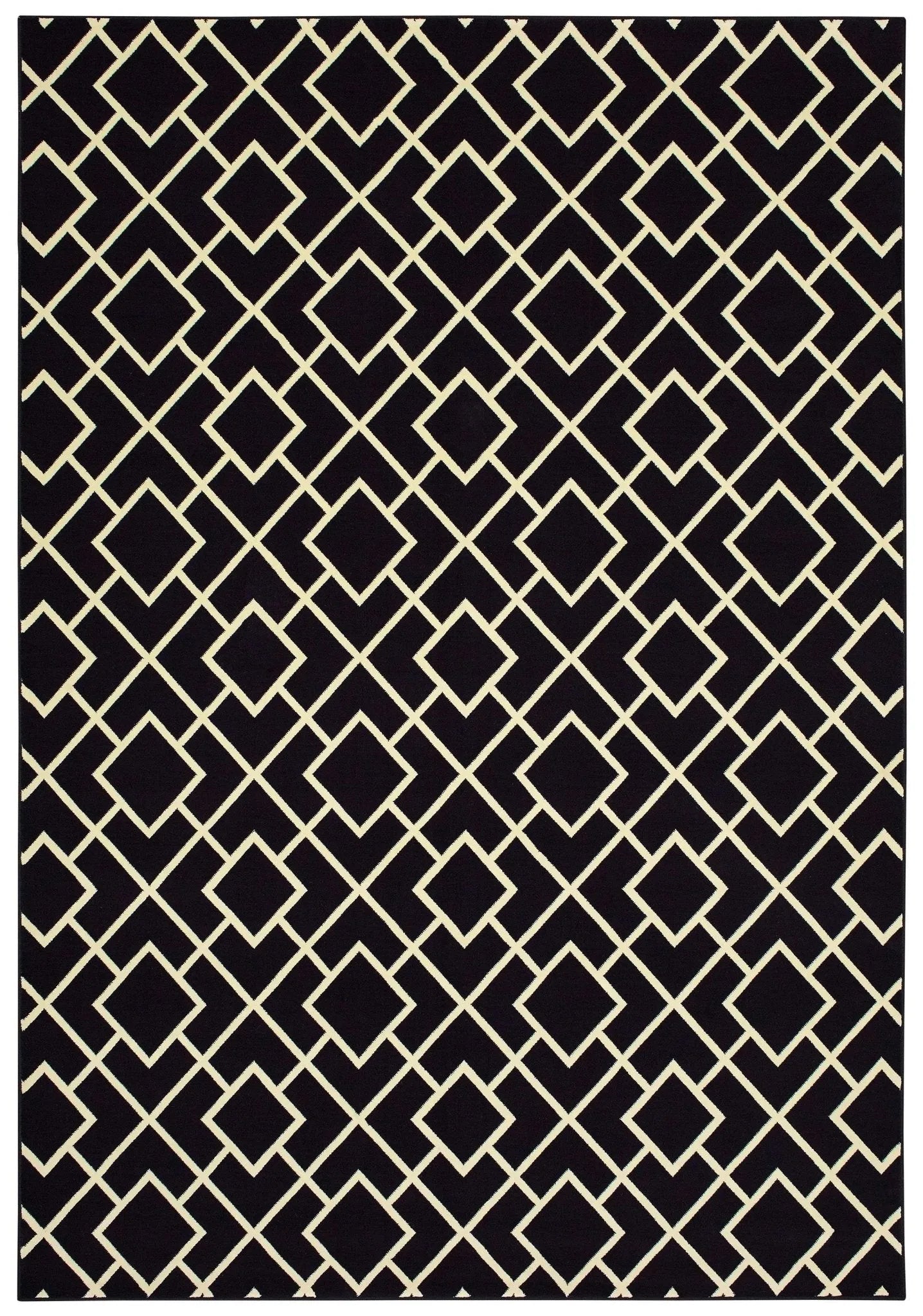 Luna 8123B Black/ Ivory Rug - Baconco