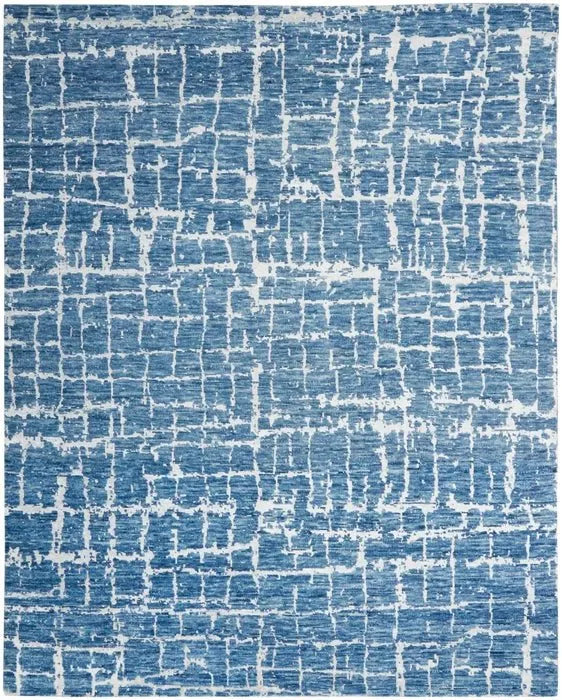 Luna LUN02 Blue/Silver Rug - Baconco