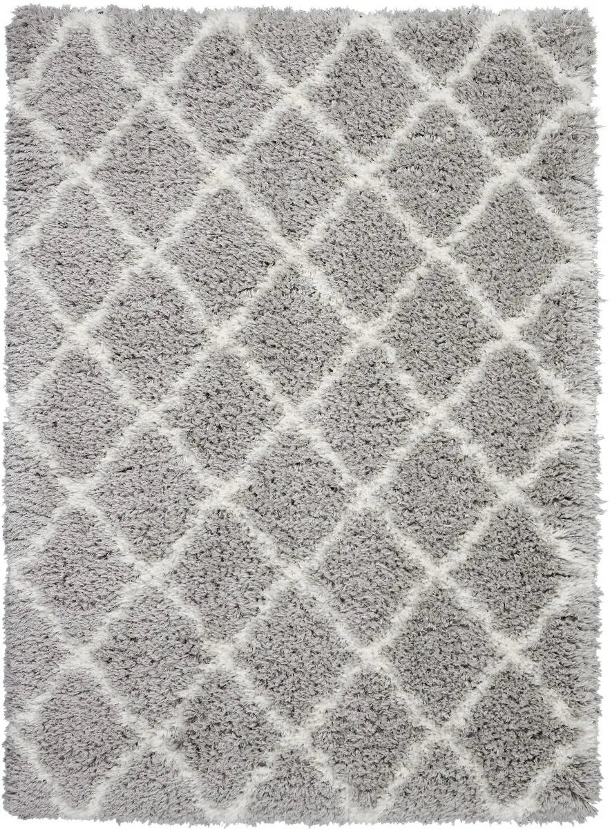 Luxe Shag LXS02 Grey/Ivory Rug - Baconco