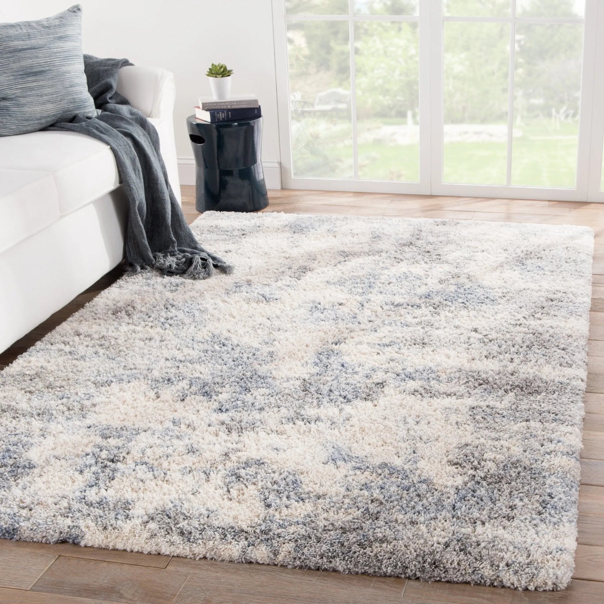 Lyra LYR03 Harmony Light Gray/Blue Rug - Baconco