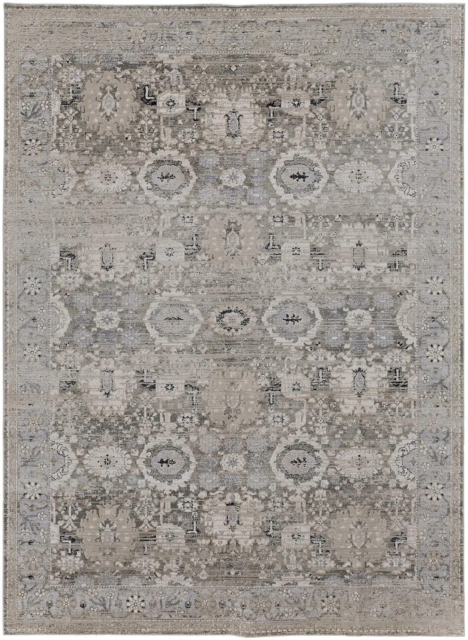 Macklaine MCK39FUF Grey/Silver Rug - Baconco