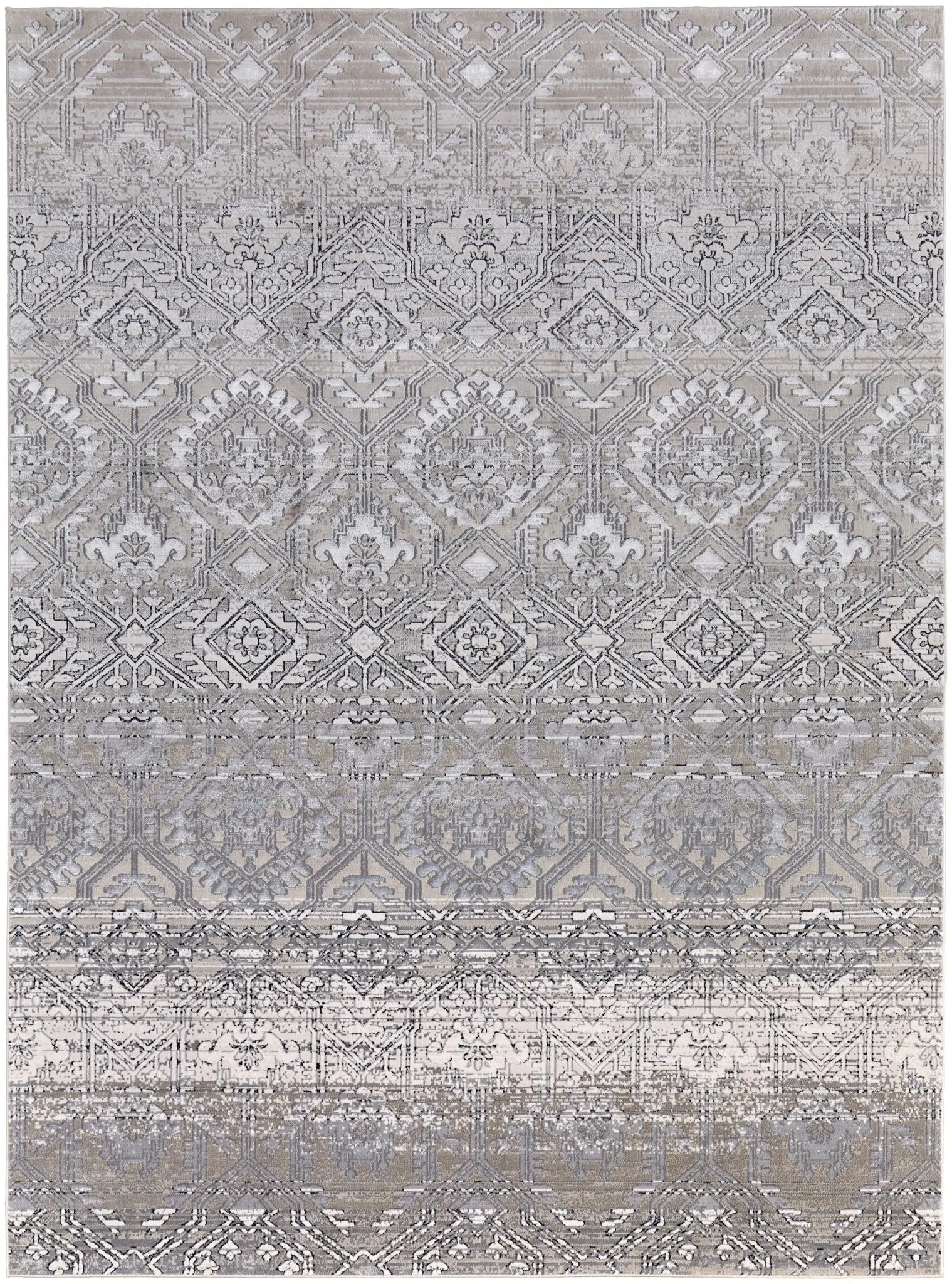 Macklaine MCK39LGF Ivory/Silver Rug - Baconco